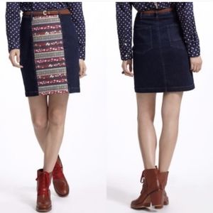 Anthro Mixed Media Jean Skirt by Holding Horses Size 31